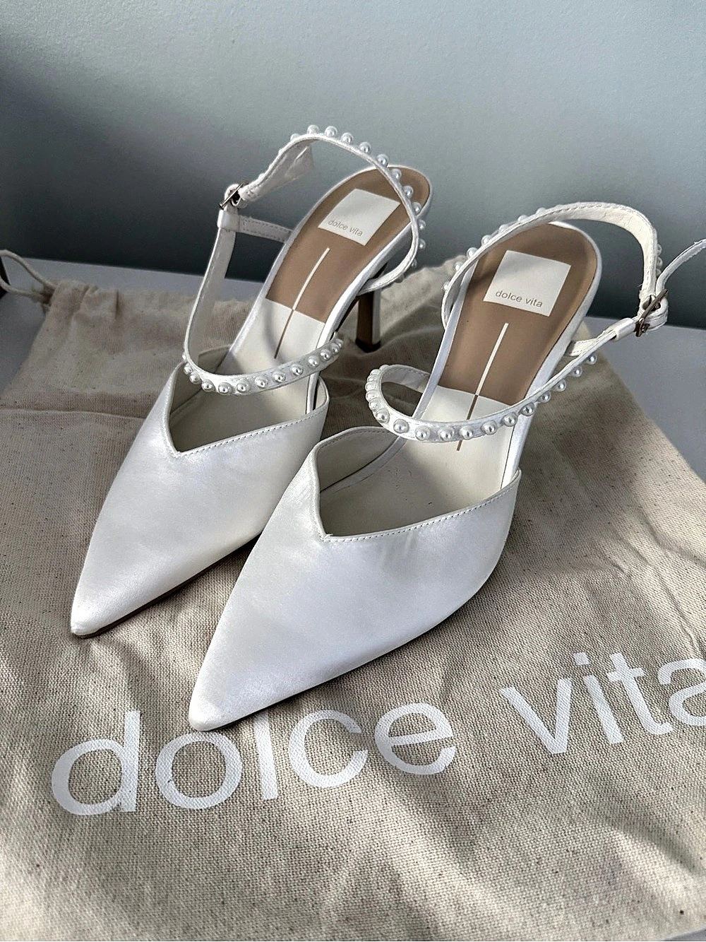 Dolce Vita Kamra Pearl Heels in White US 8